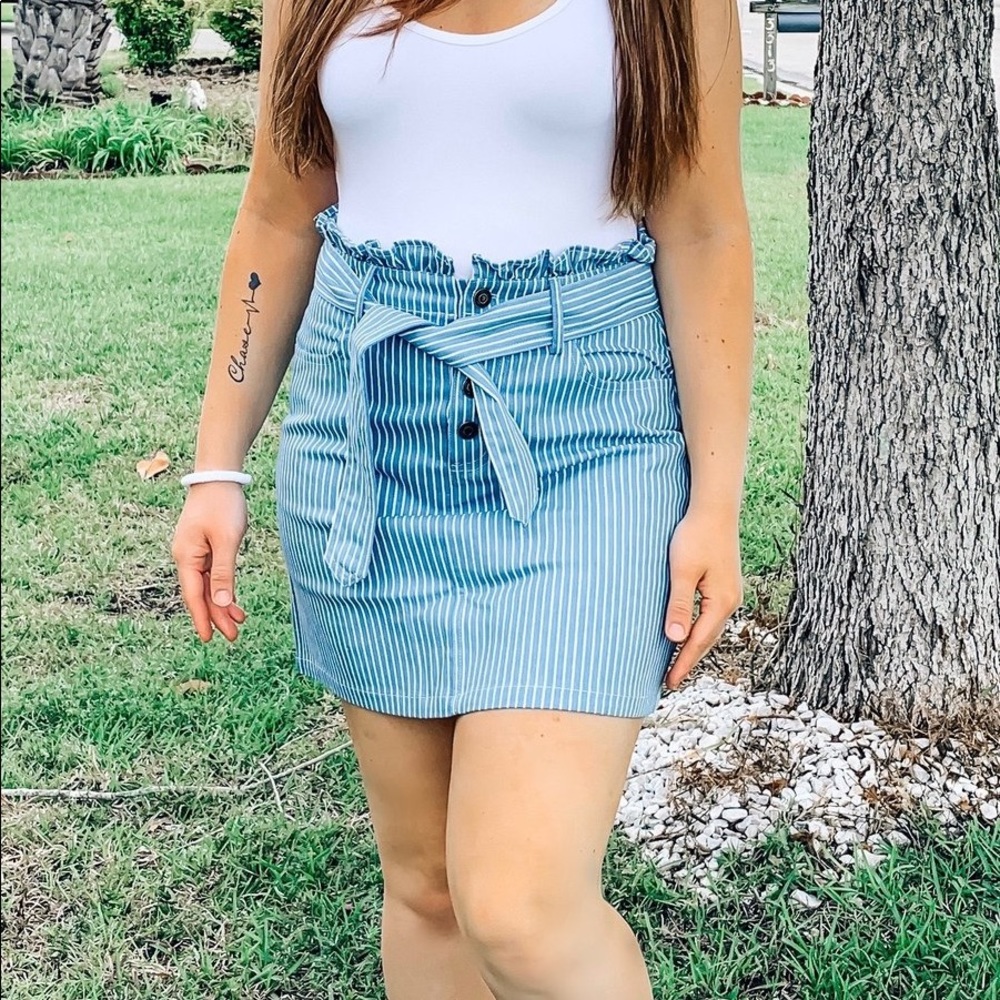 Striped Denim Skirt 🆕